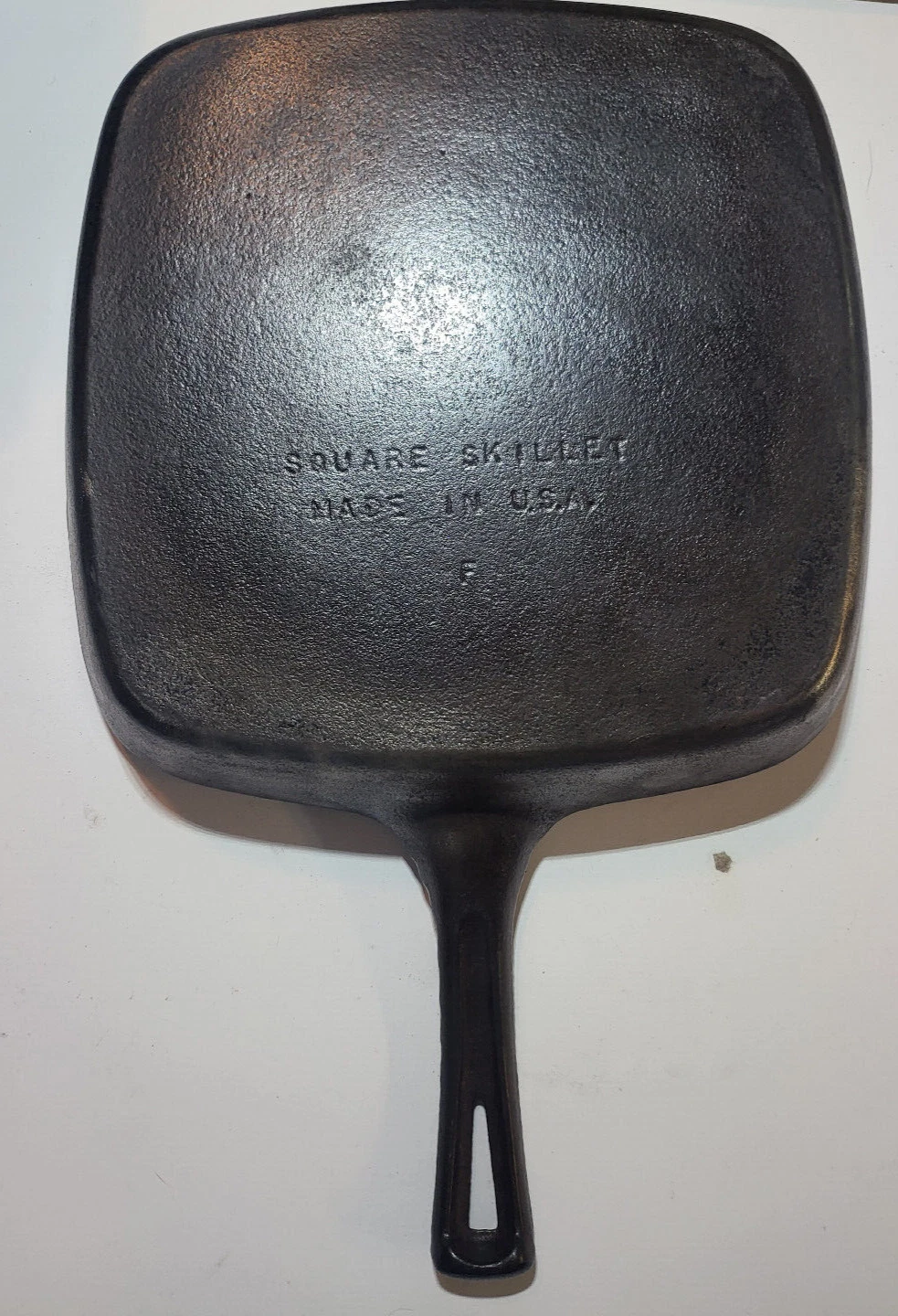 Post 1960s Unmarked Wagner Ware Cast Iron 9.75" Square Skillet