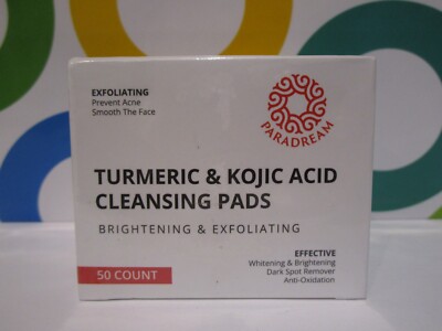 PARADREAM ~ TURMERIC & KOJIC ACID CLEANSING PADS ~ 50 COUNT