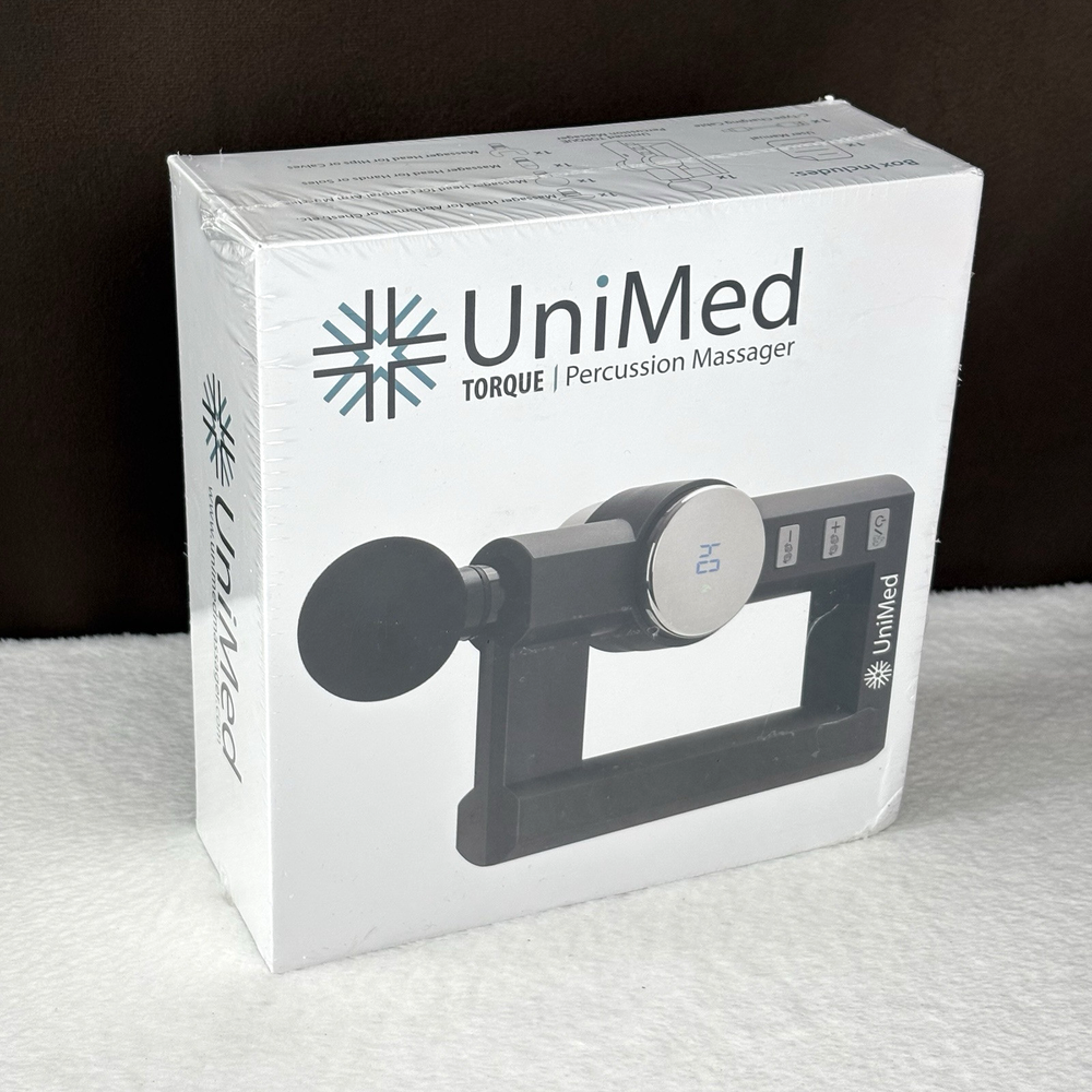 UniMed Professional 4-Head Torque Percussion Massager Gun New Sealed