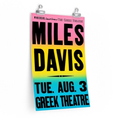 MILES DAVIS vintage jazz concert poster reproduction 12x18 | eBay