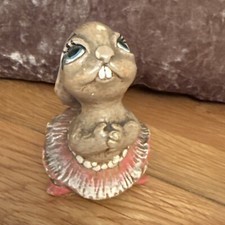 Pendelfin Margot Pleated Skirt Rare Find Very Old 1956 -1957 Red/cream See Photo