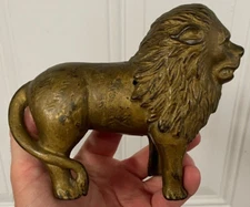 Antique? AC Williams? Cast Iron Gold Lion Bank Collectible