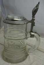 antiker Glas Bierkrug mundgeblasen Freiwillige Feuerwehr Altdorf um 1900