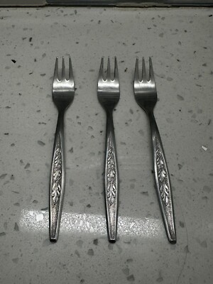 Lot of 3 REF2 STAINLESS STEEL by Regent Sheffield Cocktail Forks JAPAN