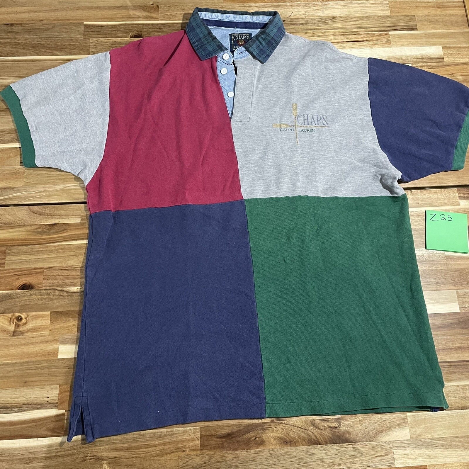 FILA polo vintage chaps ralph lauren anni 90 color block uomo camicia grande remi canottaggio