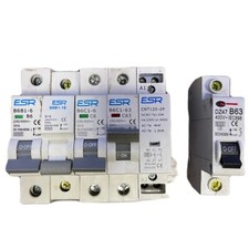 ESR MCB 1 Pole Circuit Breakers Type B & C for Consumer Units - Mixed 6 PACK