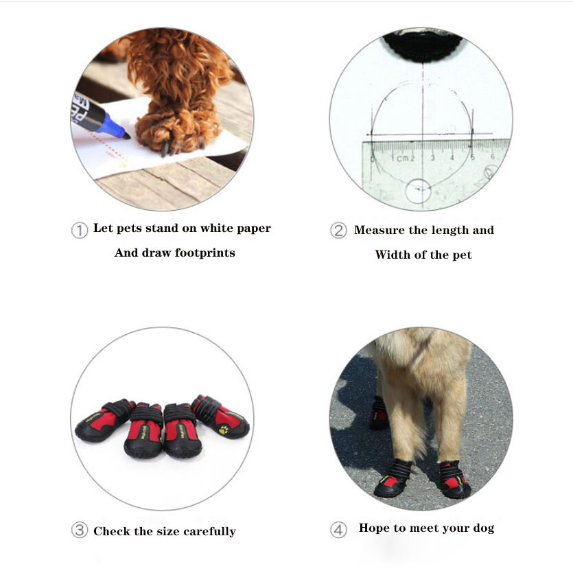 M5XL large dogs Pet Dog Rain Shoes WaterProof Boots Socks Rubber Non