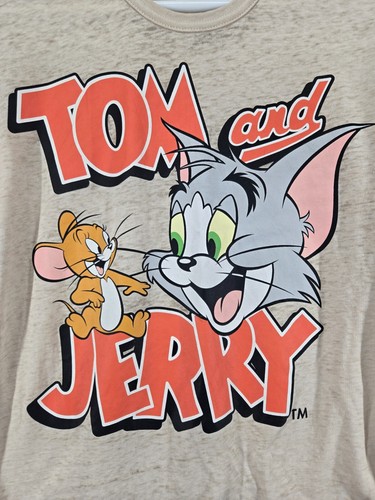 Tom & Jerry Sleep Shirt/T-Shirt, Women's Medium, Graphic T-Shirt, Cartoon - Picture 2 of 5