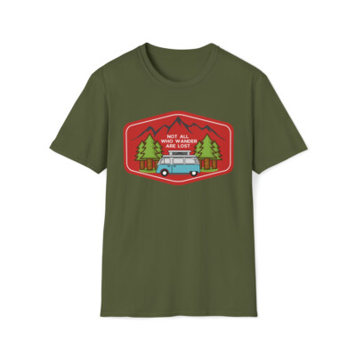 Mountain Trails & Nomad Dreams.Unisex Softstyle T-Shirt