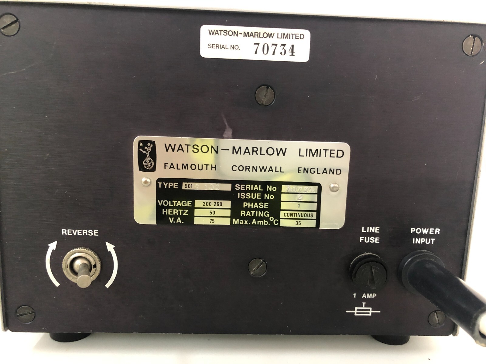 Watson Marlow 501 S100 Peristaltic Pump eBay