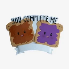 Personalized Christmas Ornament Peanut Butter & Jelly/You Complete Me/Couple/BFF