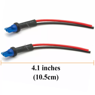 6-Pack T10 168 194 Male Connector Wiring Harness Plugs - For Car Lights Retrofit - 12V 18 AWG
