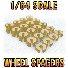 1/64 Scale Axle SPACERS for Customs for Hot