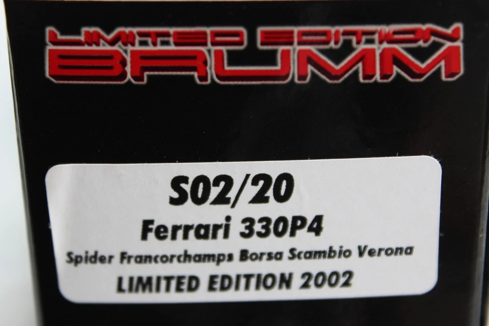 Brumm, Ferrari 330 P4 spider Ecurie Francorchamps 1967, 1/43, limited edition - Immagine 2 di 3