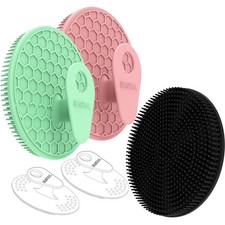 Silicone Body and Face Scrubber Set 5 Pack, Shower Bath Scrubber, Gentle Exfo...