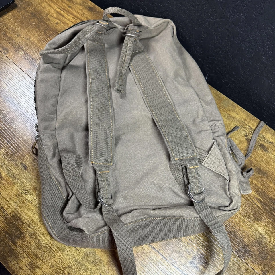 Mochila vintage Rothco bolsa de implantação OD lona verde combate estilo militar 63 - Imagem 2 de 4
