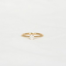 18 KARAT YELLOW GOLD | SOLITAIRE RING | WOMAN | NATURAL DIAMOND | IGI CERTIFIED