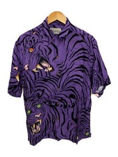 WACKO MARIA 22SS Tim Lehi Hawaiian Shirt White Tiger M Rayon Short Sleeve