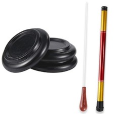 Piano Caster Cups Grand Black Leg Hardwood Pads...