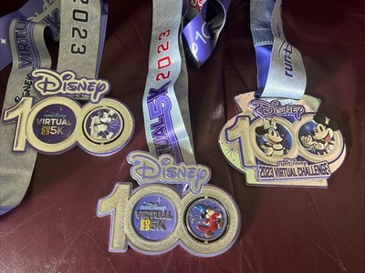 Run Disney 100 Run Disney Virtual 5K Medals- Mickey & Minnie 2023