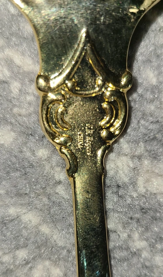 (NEW) FB Rogers "Gold Plated" ROSE Print,  44 pc... Flat/Silverware  - Image 3 of 4