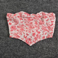 Princess Polly Red and White Floral Juliette Bustier Sz 2