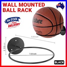 Wall Mounted Basketball Football Ball Rack Holder Space Saving Hoop DisplayStand