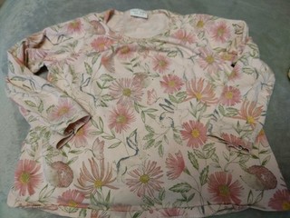Girls Top Next 18 24 Months Floral Pink Long Sleeved Cotton