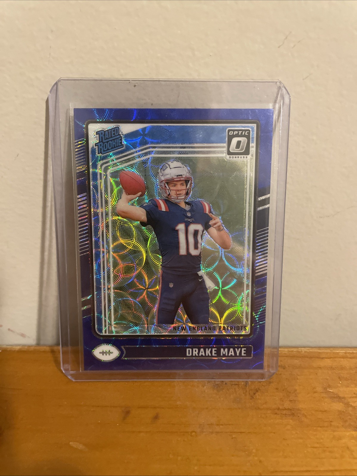 2024 Panini Donruss Optic - Rated Rookie Drake Maye #229 Blue Scope Prizm (RC)
