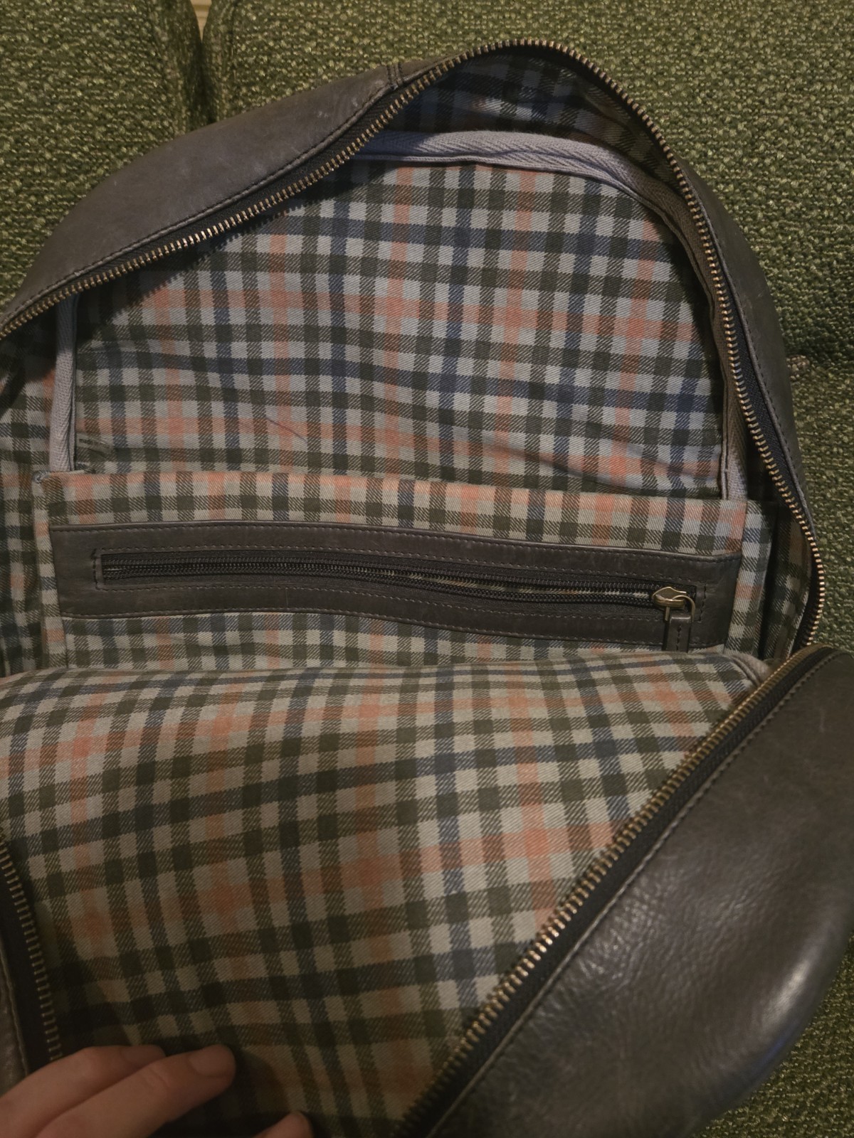 Johnston and Murphy Leather Computer Backpack Gra… - image 13