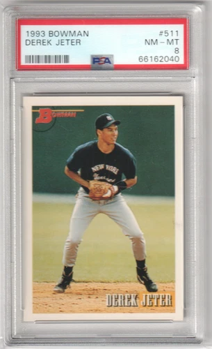 DEREK JETER 1993 Bowman RC Rookie #511 PSA 8 NM-MT - YANKEES