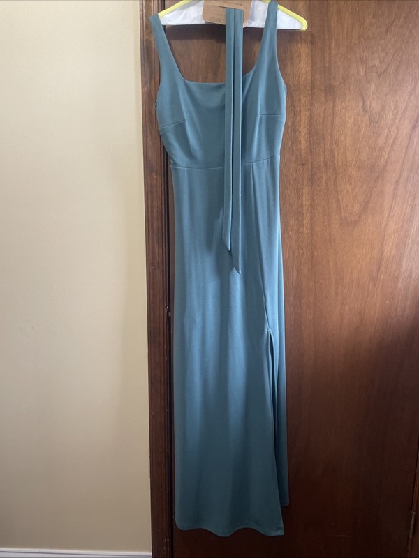 BIRDY GREY Long Moss Green Lined Bridesmaid/Prom/Formal Dress w/Strap-Size Small