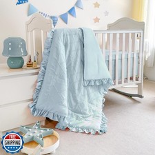 Wowelife Baby Crib Bedding Set for Girls, 3 Piece Boho Crib Comforter Set Ruf