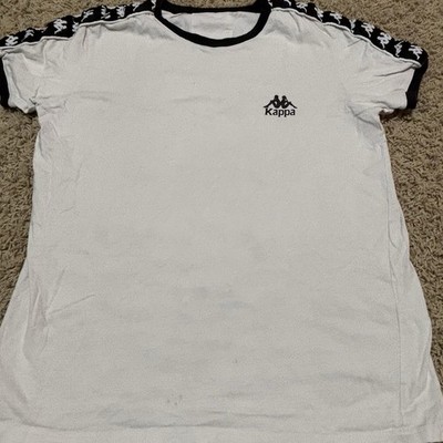 KAPPA 222 BANDA COEN Short Sleeve Graphic White T-Shirt Men s Sz M