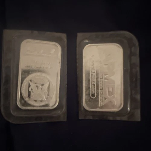 Lot Of 2 -1  Troy Oz Silver Bullion .999