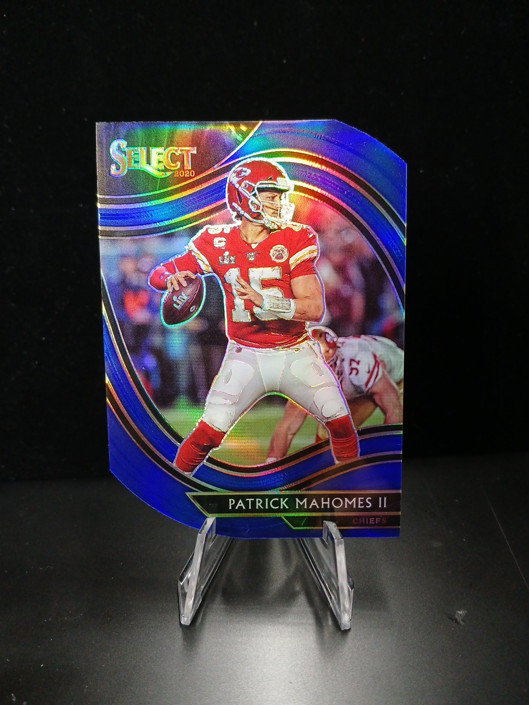 2020 Select Patrick Mahomes II Blue Prizm Die Cut Field #302 Chiefs