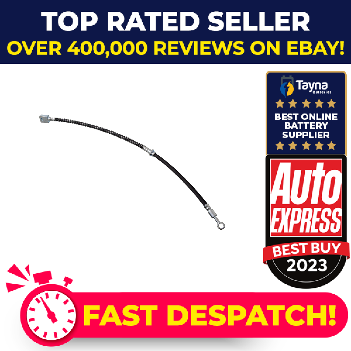 Brake Hose fits SSANGYONG KYRON 2.7D Front Right 05 to 14 D27DT Hydraulic New