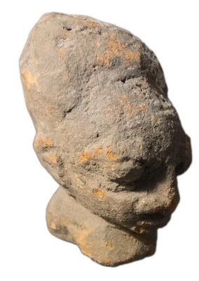 Ancienne tête sculptée en pierre – Sierra Leone – art africain tribal – 16,5 cm - Photo 1/4