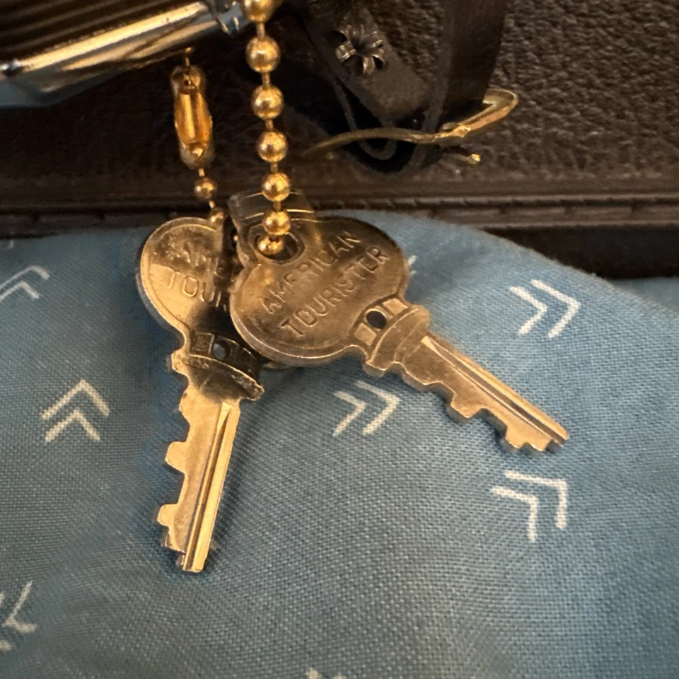 VTG Lot (2) American Tourister Briefcases Hard Shell Brown Leather S/M Luggage - Image 3 of 4