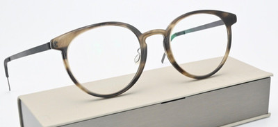 LINDBERG Brille 1043 51-20 T407 135 Col A113 Acetanium Panto Horn Design Schwarz