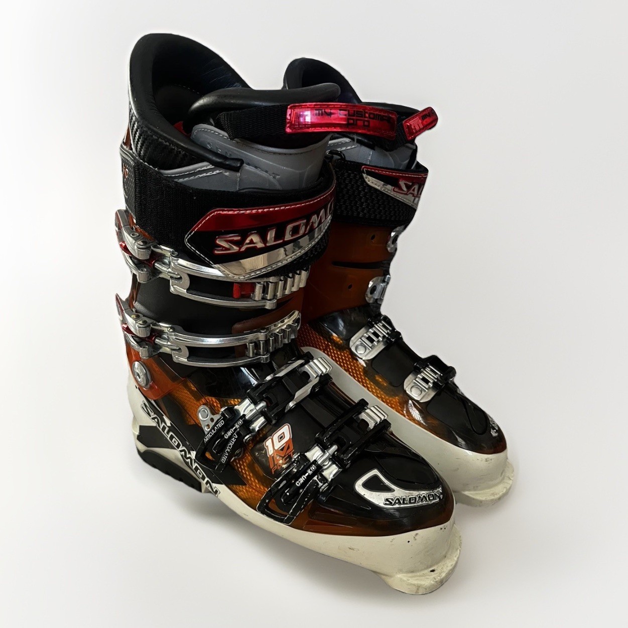 Scarpone da sci Salomon 10 Impact Energyzer 110 Taglia Mondo 26 26 5 Arancione Nero