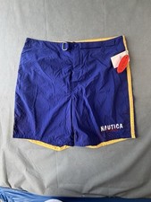 Nautica Shorts Mens Large Swim Trucks Blue