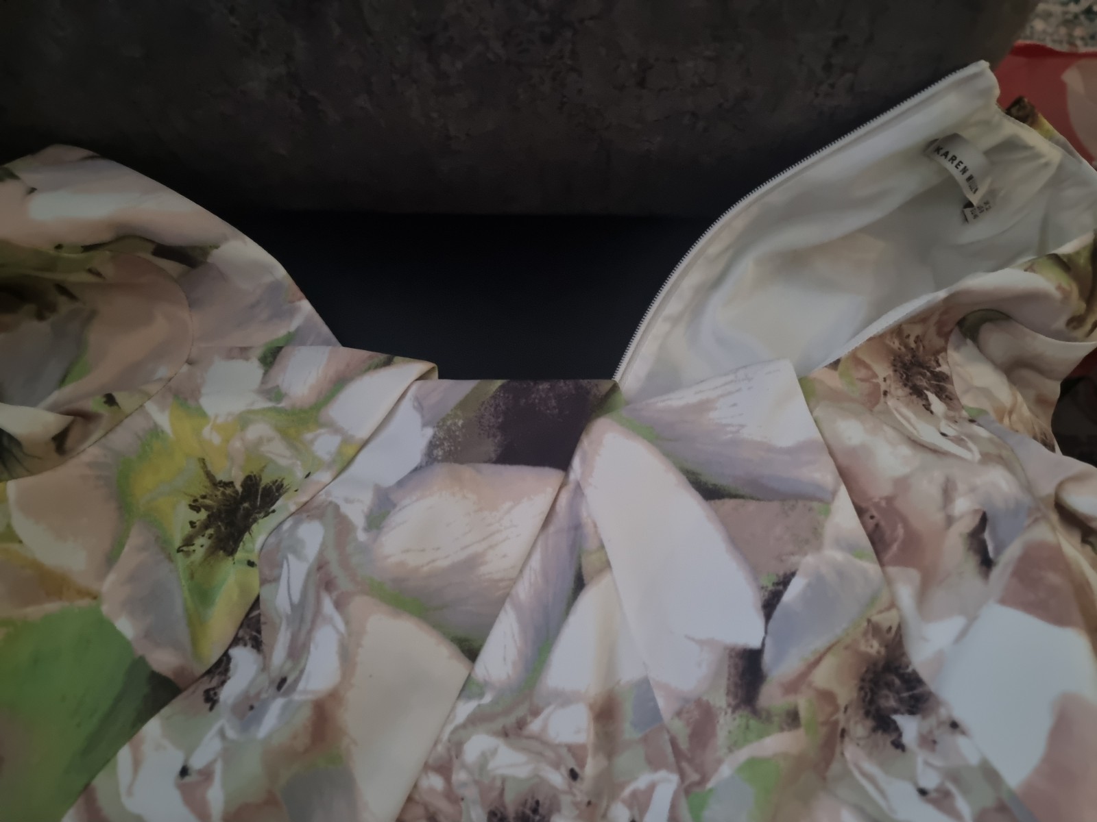 Karen Millen Floral Watercolour Peplum Midi Dress 12 Wedding Garden Party Races image 10