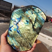 4.94LB Natural Labradorite moonstone Quartz Crystal Freeform Mineral Specimen