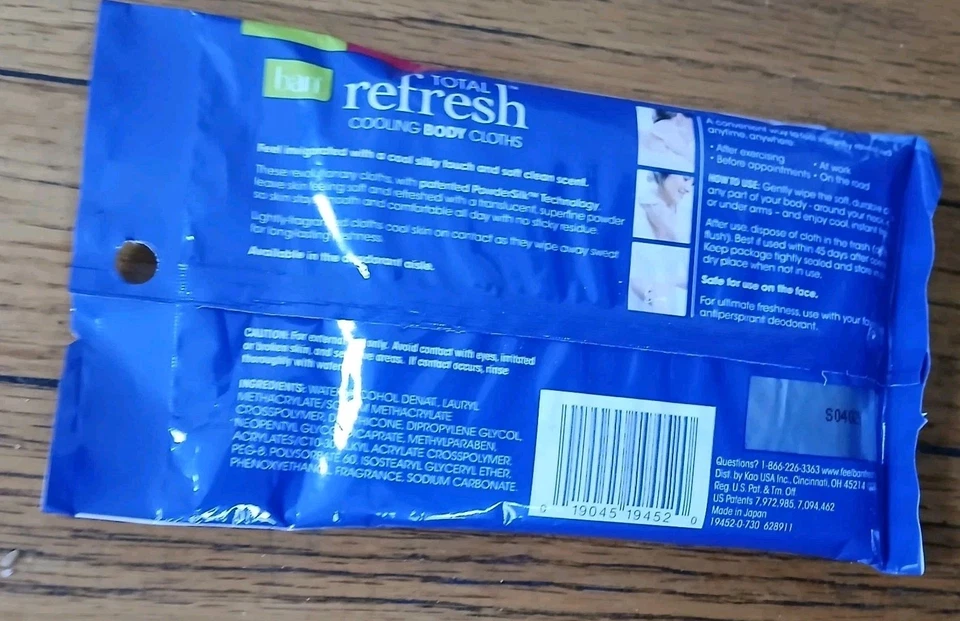 Ban Total Refresh Cooling Body Cloths Invigorate. 10 Cloths Clean Scent. New! - Image 2 of 3