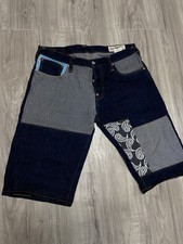 Evisu Logo Vtg Denim Jeans Shorts Y2K Japanes...