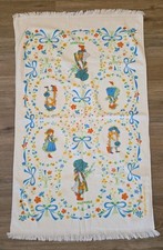 VTG Royal Terry Holly Hobbie Bath Towel White Fringe 39" x 24"