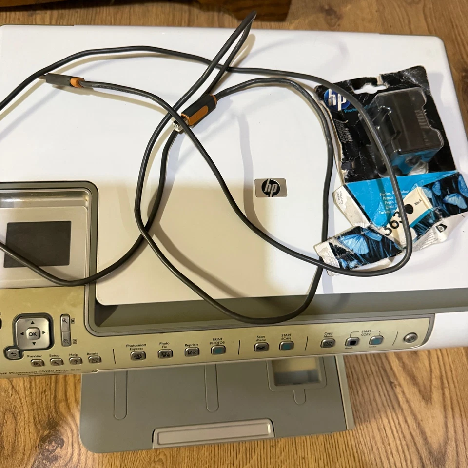 HP Photosmart C5180 Multifunktionsgerät ABGELAUFENE Tinte plus Kabel. - Bild 3 von 4