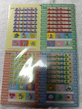 Pokemon Sticker Seal Sheet Banpresto 1997 Japanese Nintendo E3502