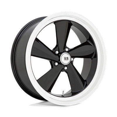 22x10.5 US Mags U136 TS Gloss Black With Diamond Cut Lip Wheel 5x5 (0mm)